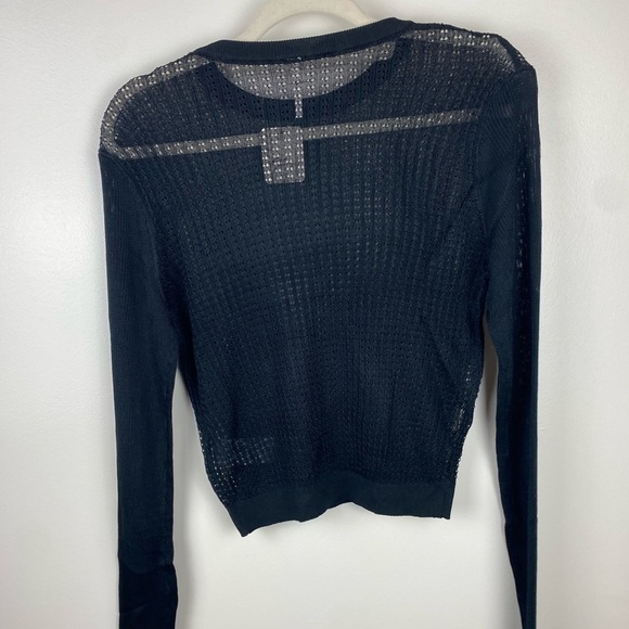 NWT H20 crew neck sweater gold tiger eye Color long sleeve open knit XS - Picture 10 of 10